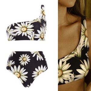 AGUA BENDITA Set - Roma Moss Bikini Top & High Waist Alicia Moss Bottoms XL/ L
